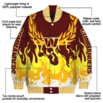 personalized washington commanders winged blaze burgundy white varsity jacket best selling