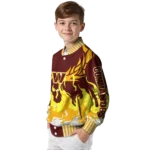 personalized washington commanders winged blaze burgundy white varsity jacket best selling