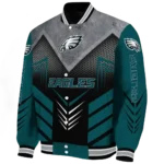 philadelphia eagles arrow layer green black varsity jacket best selling