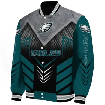 philadelphia eagles arrow layer green black varsity jacket best selling
