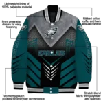philadelphia eagles arrow layer green black varsity jacket best selling