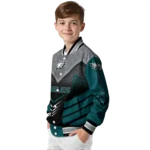 philadelphia eagles arrow layer green black varsity jacket best selling