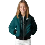philadelphia eagles triple side stripes green black bomber jacket best selling