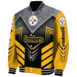 pittsburgh steelers arrow layer gold black varsity jacket best selling