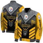 pittsburgh steelers arrow layer gold black varsity jacket best selling