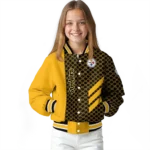 pittsburgh steelers triple side stripes gold black varsity jacket best selling