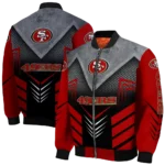 san francisco 49ers arrow layer red black bomber jacket best selling