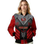 san francisco 49ers arrow layer red black bomber jacket best selling