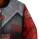 san francisco 49ers arrow layer red black bomber jacket best selling