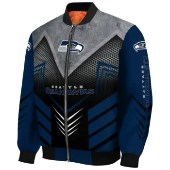seattle seahawks arrow layer blue black bomber jacket best selling
