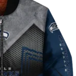 seattle seahawks arrow layer blue black bomber jacket best selling