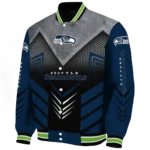 seattle seahawks arrow layer blue black varsity jacket best selling
