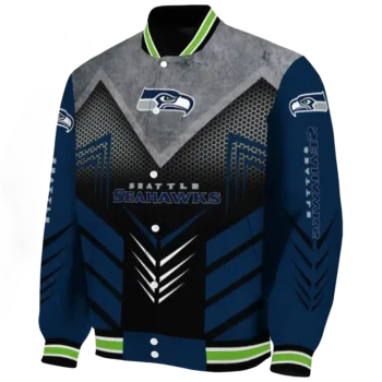 seattle seahawks arrow layer blue black varsity jacket best selling