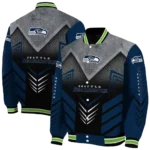seattle seahawks arrow layer blue black varsity jacket best selling