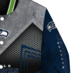 seattle seahawks arrow layer blue black varsity jacket best selling