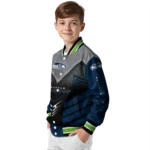 seattle seahawks arrow layer blue black varsity jacket best selling