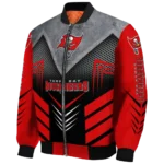 tampa bay buccaneers arrow layer red black bomber jacket best selling
