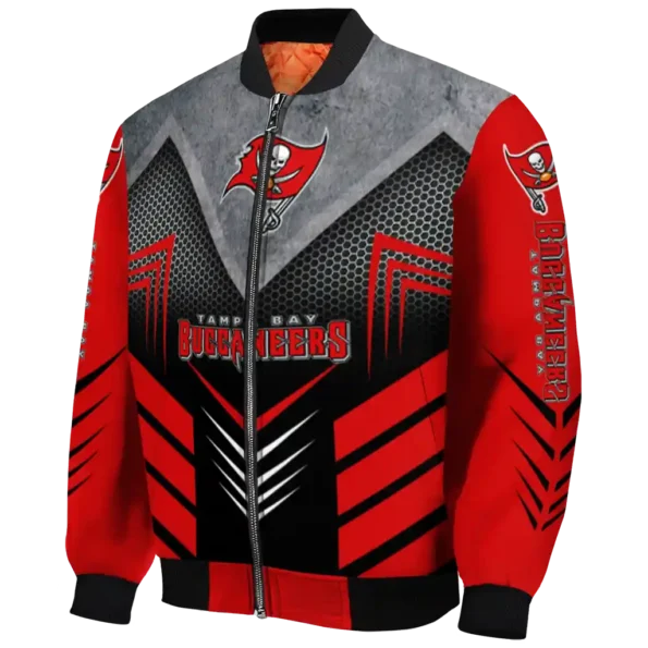 tampa bay buccaneers arrow layer red black bomber jacket best selling