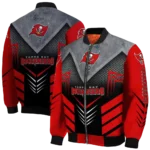 tampa bay buccaneers arrow layer red black bomber jacket best selling