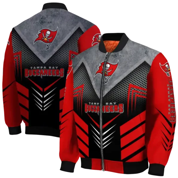 tampa bay buccaneers arrow layer red black bomber jacket fashion forward