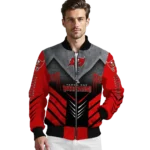 tampa bay buccaneers arrow layer red black bomber jacket best selling