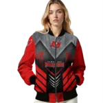 tampa bay buccaneers arrow layer red black bomber jacket best selling