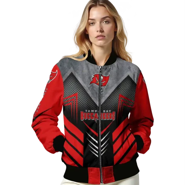 tampa bay buccaneers arrow layer red black bomber jacket latest model