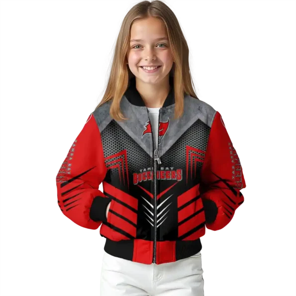 tampa bay buccaneers arrow layer red black bomber jacket top rated