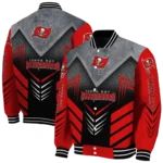 tampa bay buccaneers arrow layer red black varsity jacket best selling