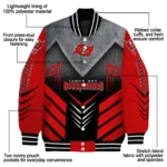 tampa bay buccaneers arrow layer red black varsity jacket best selling