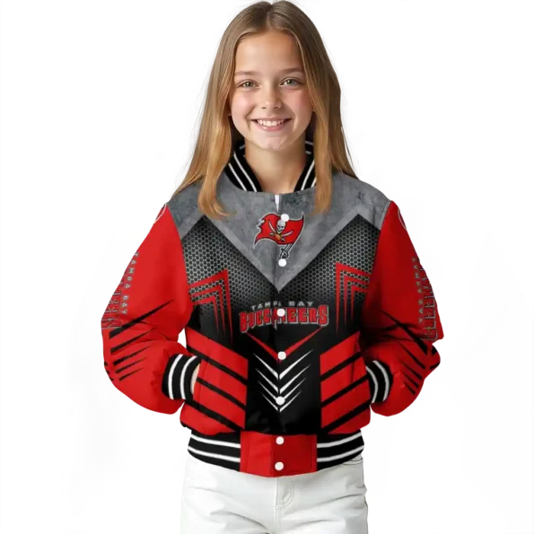 tampa bay buccaneers arrow layer red black varsity jacket top rated