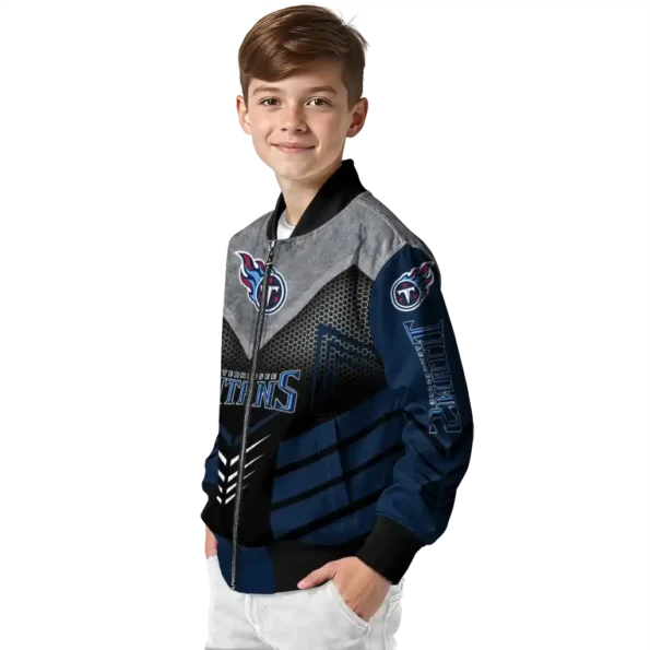 tennessee titans arrow layer navy black bomber jacket trendy