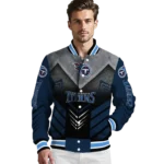 tennessee titans arrow layer navy black varsity jacket best selling