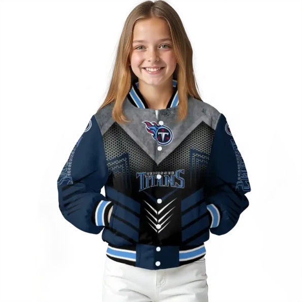 tennessee titans arrow layer navy black varsity jacket top rated