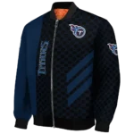 tennessee titans triple side stripes navy black bomber jacket best selling