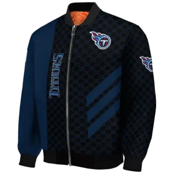 tennessee titans triple side stripes navy black bomber jacket best selling