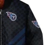 tennessee titans triple side stripes navy black bomber jacket best selling