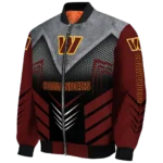 washington commanders arrow layer burgundy black bomber jacket best selling