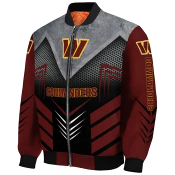washington commanders arrow layer burgundy black bomber jacket best selling