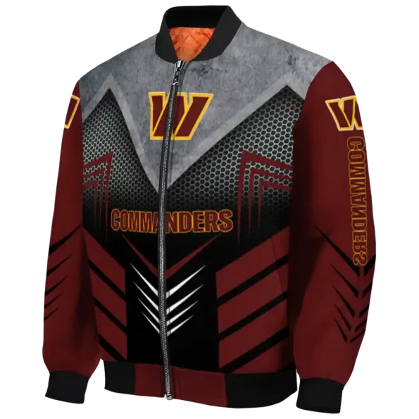 washington commanders arrow layer burgundy black bomber jacket best selling