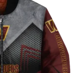 washington commanders arrow layer burgundy black bomber jacket best selling