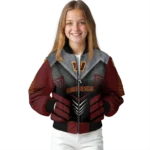 washington commanders arrow layer burgundy black bomber jacket best selling