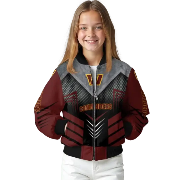washington commanders arrow layer burgundy black bomber jacket top rated