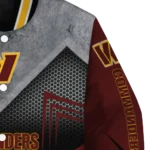 washington commanders arrow layer burgundy black varsity jacket best selling